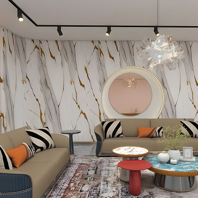 Wohnzimmer-TV-Hintergrundwand-PET-Transferfolie
