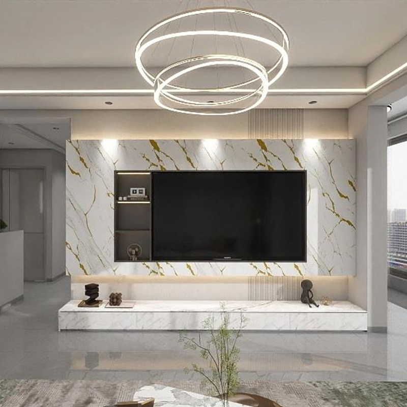 Wohnzimmer-TV-Hintergrundwand-PET-Transferfolie